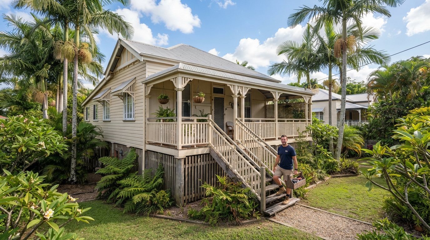 A homeowner doing a job around the house in Queensland