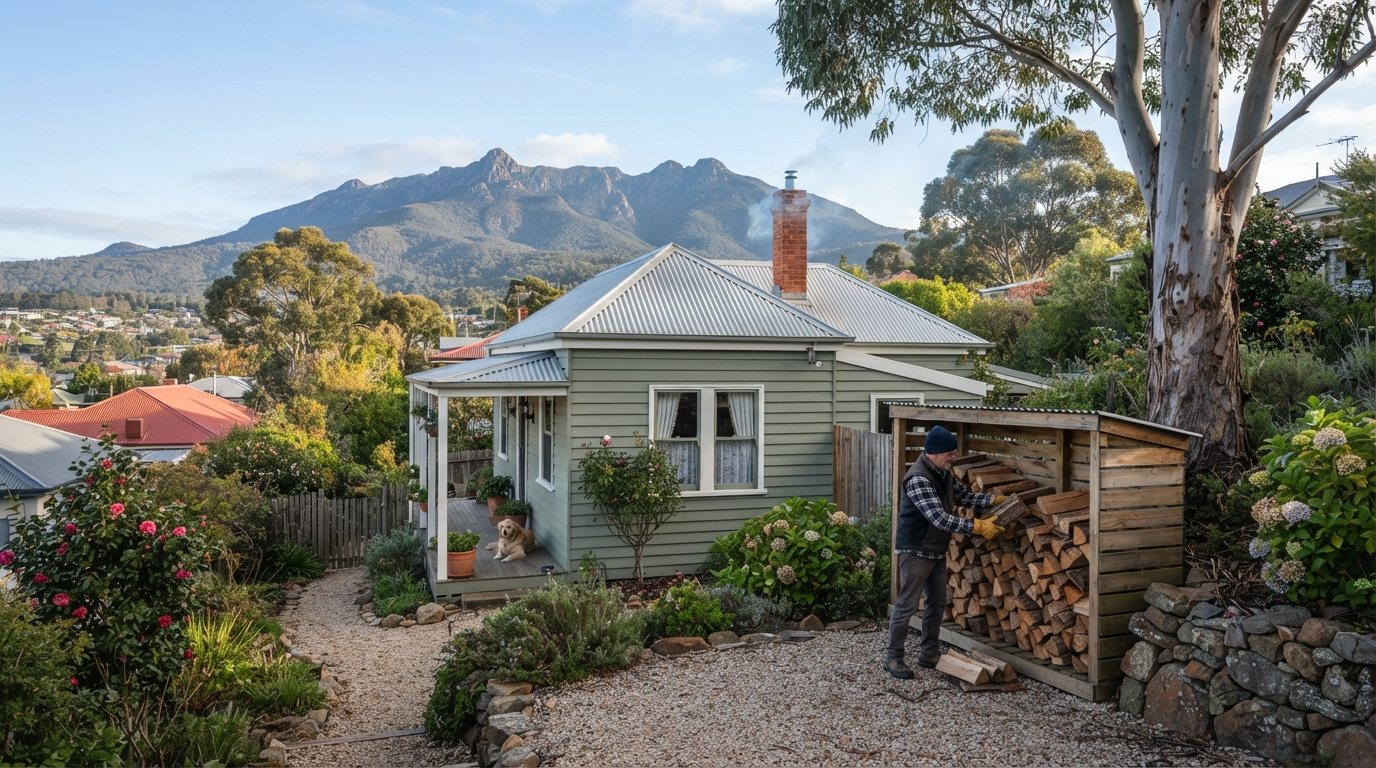 A homeowner doing a job around the house in Tasmania